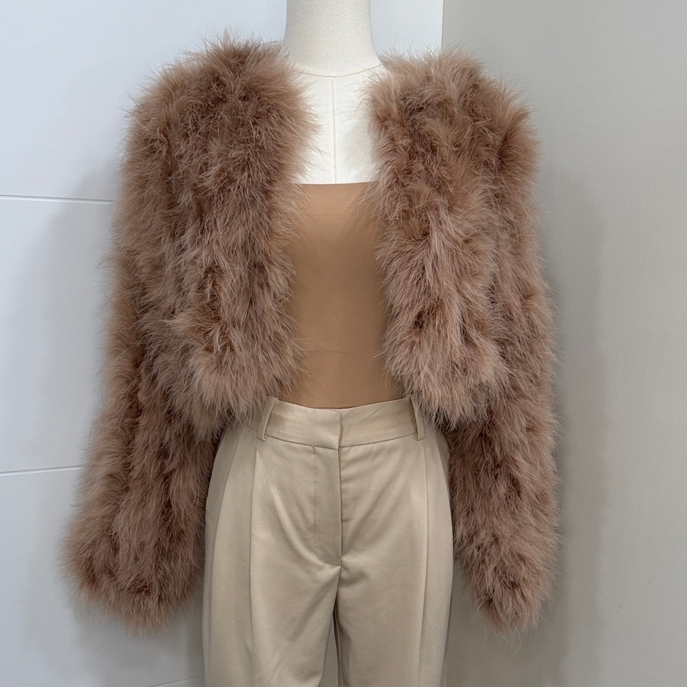 Bubishluxe Feather Coat - Luxury Statement Jacket